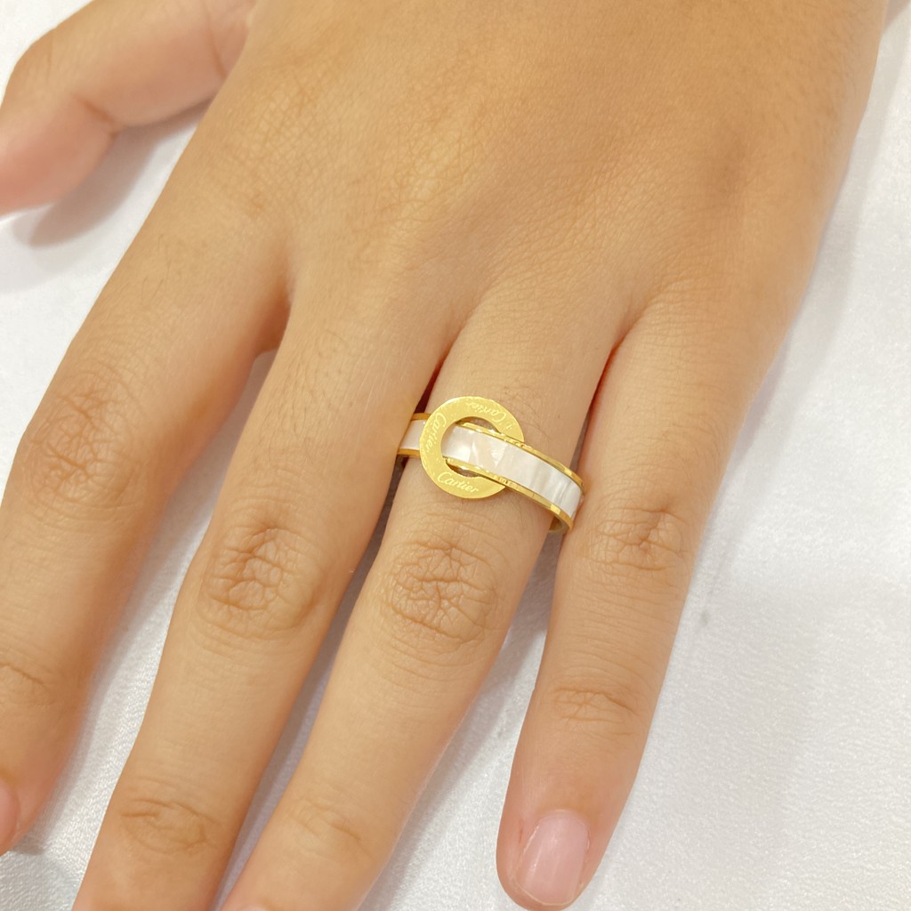 Cincin Titanium Wanita Simple Style Korea Anti Karat