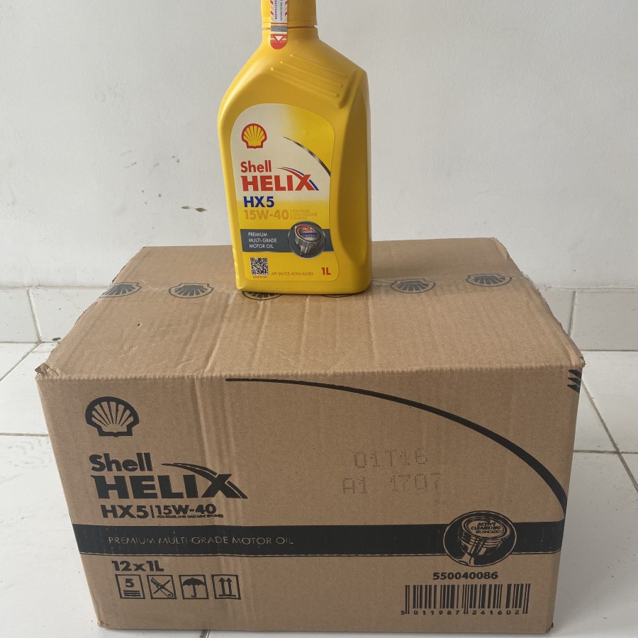 16 /DUS HX5 SHELL 1L ISI 12 HELIX 15W 40 OIL OLI MOTOR MESIN PREMIUM FOR DIESEL AND GASOLINE ENGINES