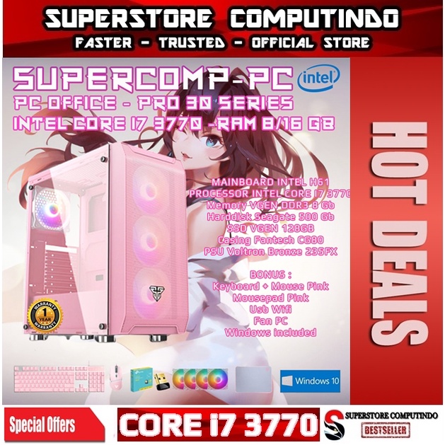 PC Rakitan Office Core i7-RAM 8/16GB-PRO 30 Series-Siap Pakai