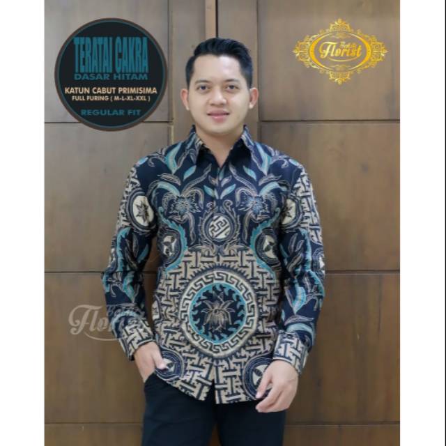 Kemeja Batik Teratai Cakra
