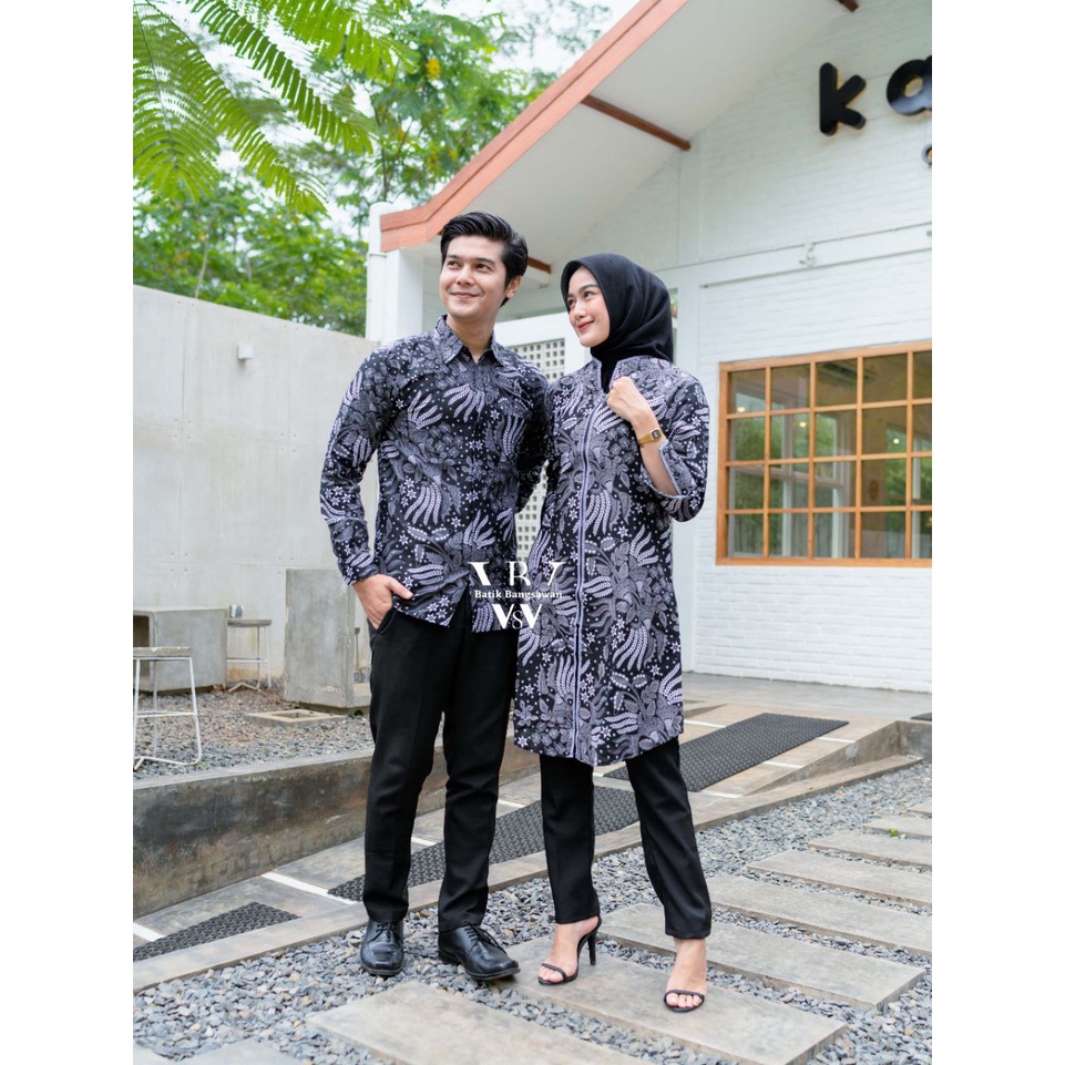 COUPLE BATIK NEW KEMEJA TUNIK TRENDING INTERNATIONAL COUPLE SERAGAM TERLARIS [ANS BATIK]