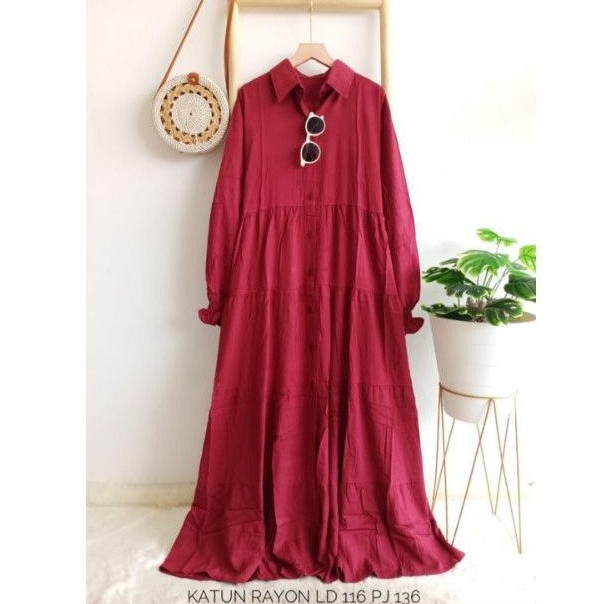Gamis katun rayon ld 116 cm