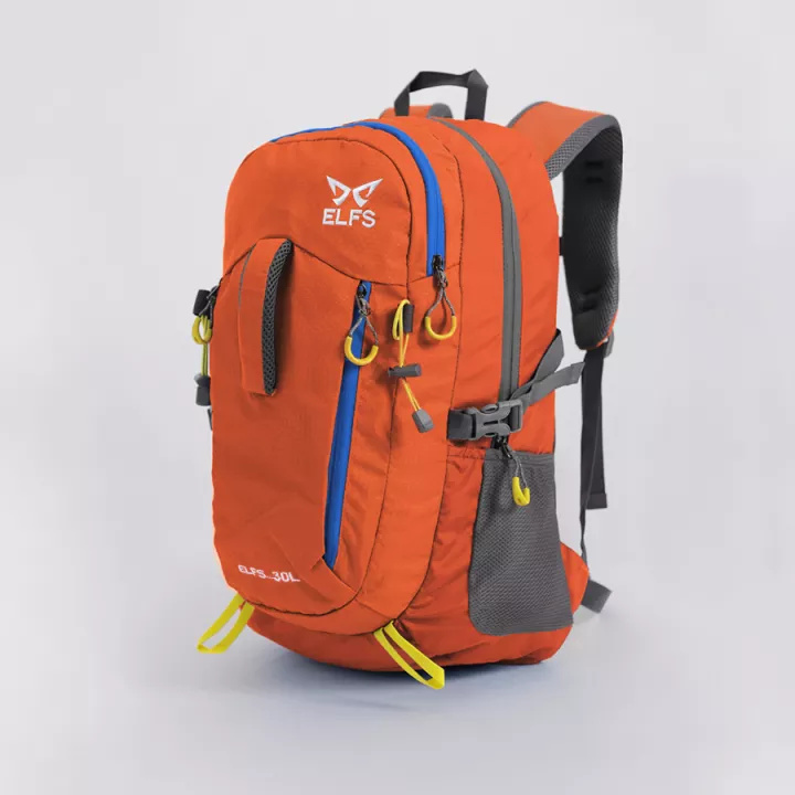 Tas Ransel Gunung Hiking Carrier 30 Liter Tenteng Water Resistant 30L Hiking Bag 3D Mesh Oranye