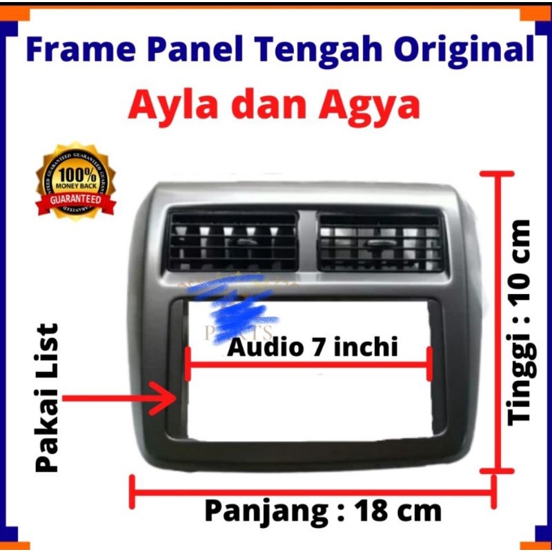 FRAME TAPE HEAD UNIT DOUBLE DIN UNTUK AGYA AYLA ORIGINAL