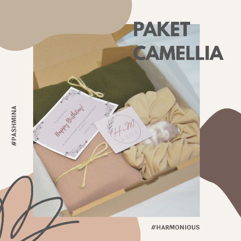 

Hampers Hijab Pashmina / Gift Box Kado / Gift Box Hampers - Paket Camellia