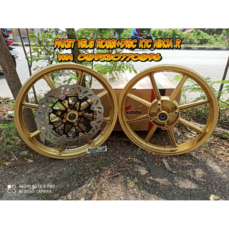 Paket Velg Vrosi ninja R palang 8 copy rcb +disc ktc uk300mm