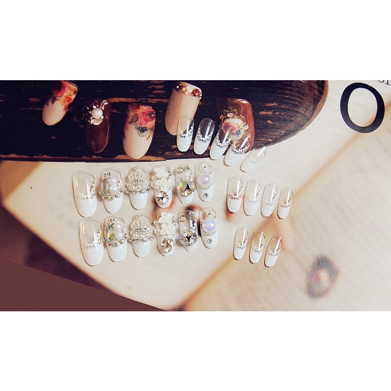 Kuku Palsu 【A171，lem sticker】➕Nikah Wedding False Nailart Pengantin Tangan