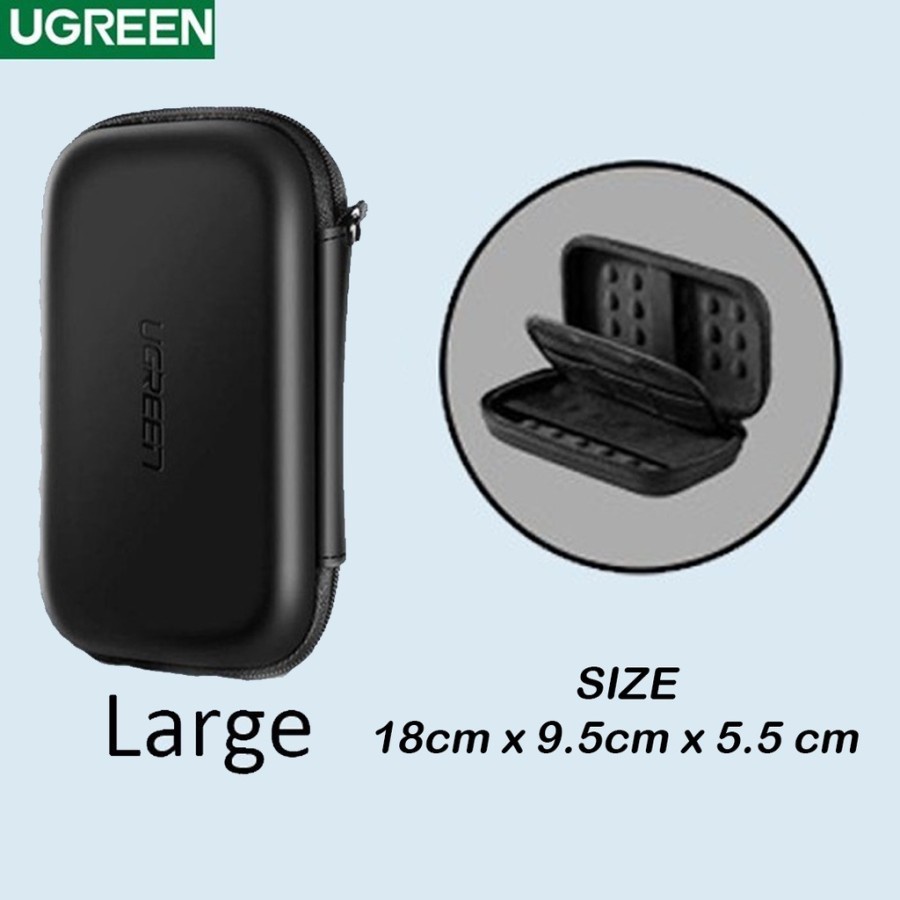 Ugreen HDD Case Pouch Tas HDD Multifungsi Size L 50274 HDD Travel Bag Case Organizer Travel