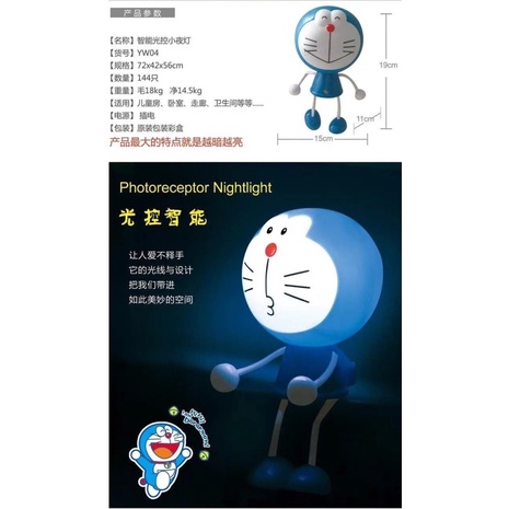 Lampu hias colokan listrik /lampu tidur /sensor gelap/ kaki Doraemon/HELLO KITTY TERMURAH PROMO