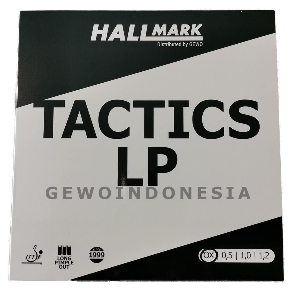 Hallmark Tactics - LP - Karet Pingpong Rubber Tenis Meja Long Pips Bet Bat Defensive Allround Pimple