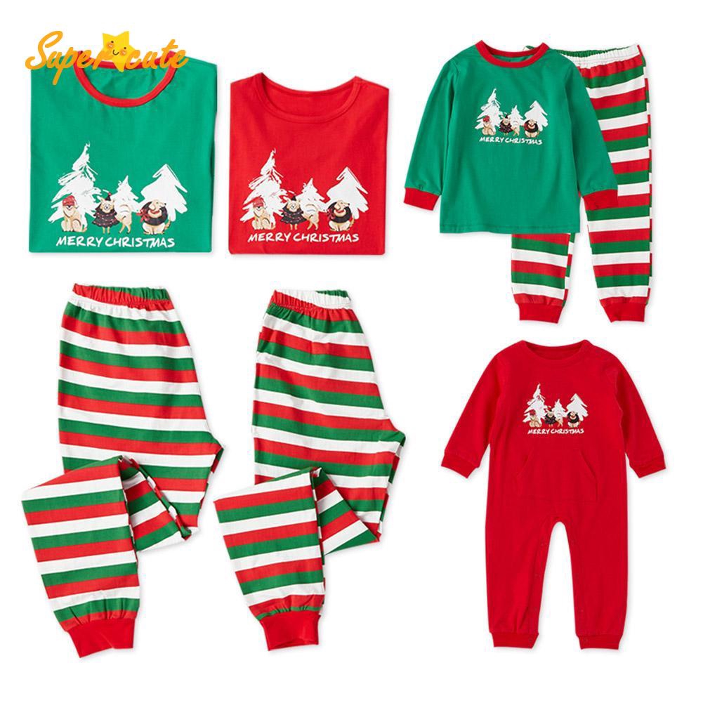 Set 2Pcs Kaos T Shirt Lengan Panjang Dengan Gambar Kartun Pohon Dan Celana Untuk Uni