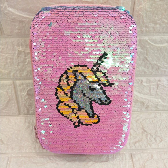 

Lucu Tempat Pinsil Sequin Hardcase Unicorn Model Smiggle Trendi