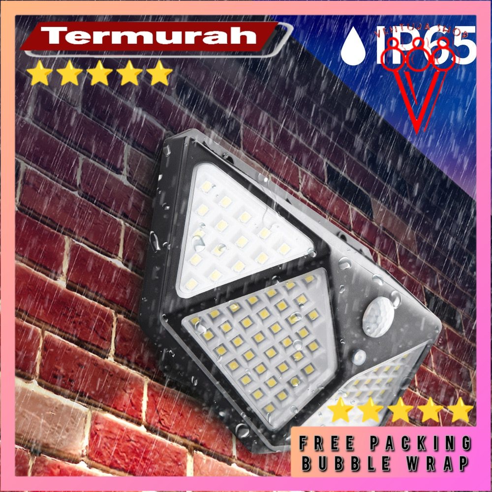 Lampu Taman Solar Panel Sensor Gerak Outdoor 100 LED - HW1015