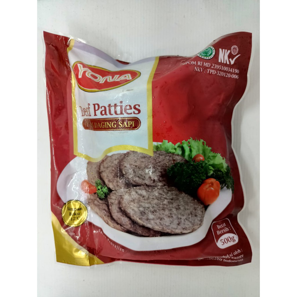 Jual YONA BEEF PATTIES 500GR Shopee Indonesia