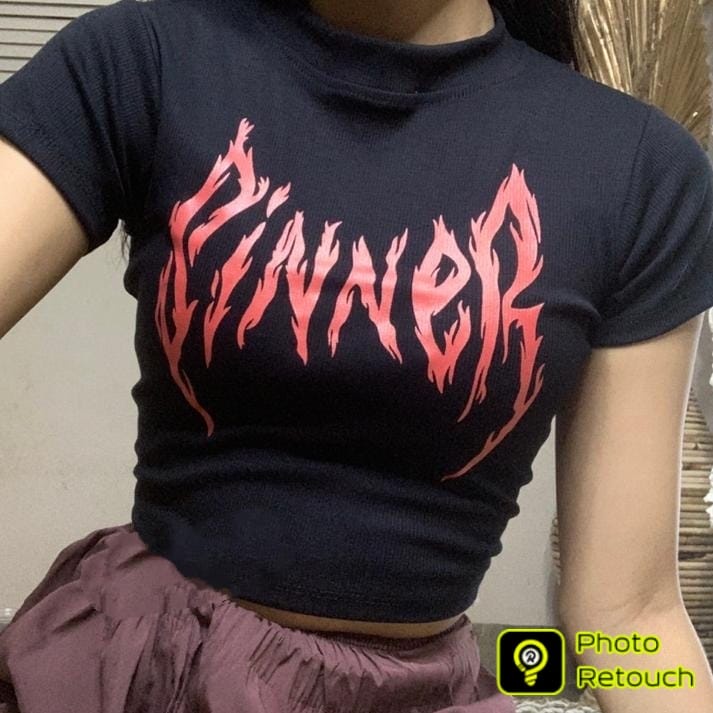 BEFAST - ZGW OOTD Kaos Crop GERY / Crop Top Sinner Rib (LD 88, P 40) / Kaos Crop Top Motif / Pakaian Wanita / Tshirt lengan Pendek / Keluaran Terbaru 2022 / Termurah / Crop Top Santai Wanita