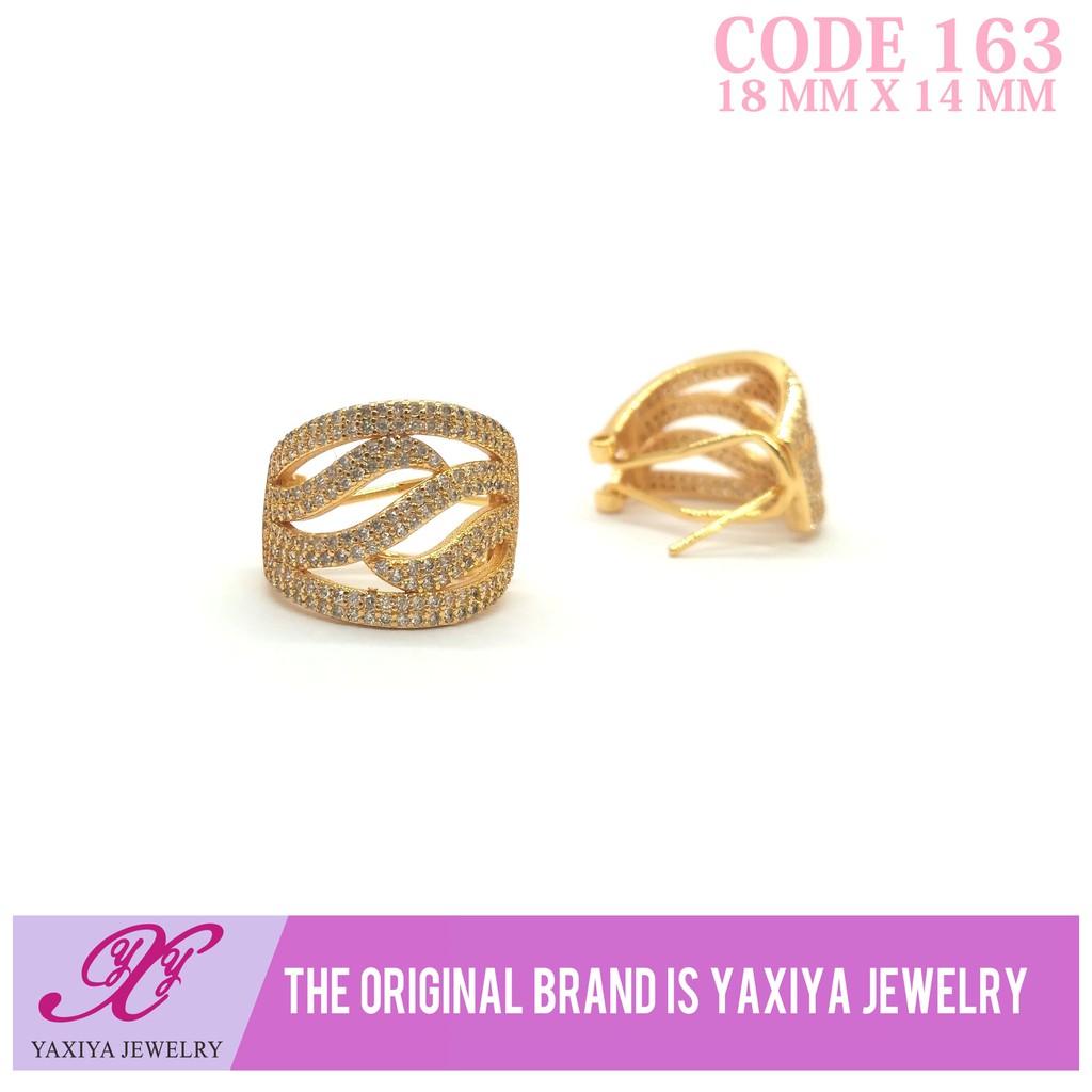 

Anting Permata Lapis emas Perhiasan imitasi Gold Yaxiya Jewelry 163