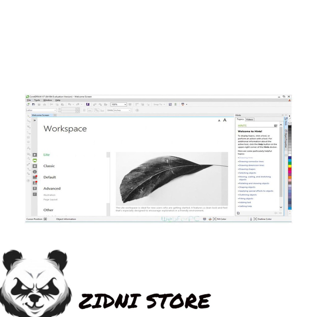 SOFTWARE APLIKASI SWA755 CORELDRAW GRAPHICS SUITE X7 DVD CD
