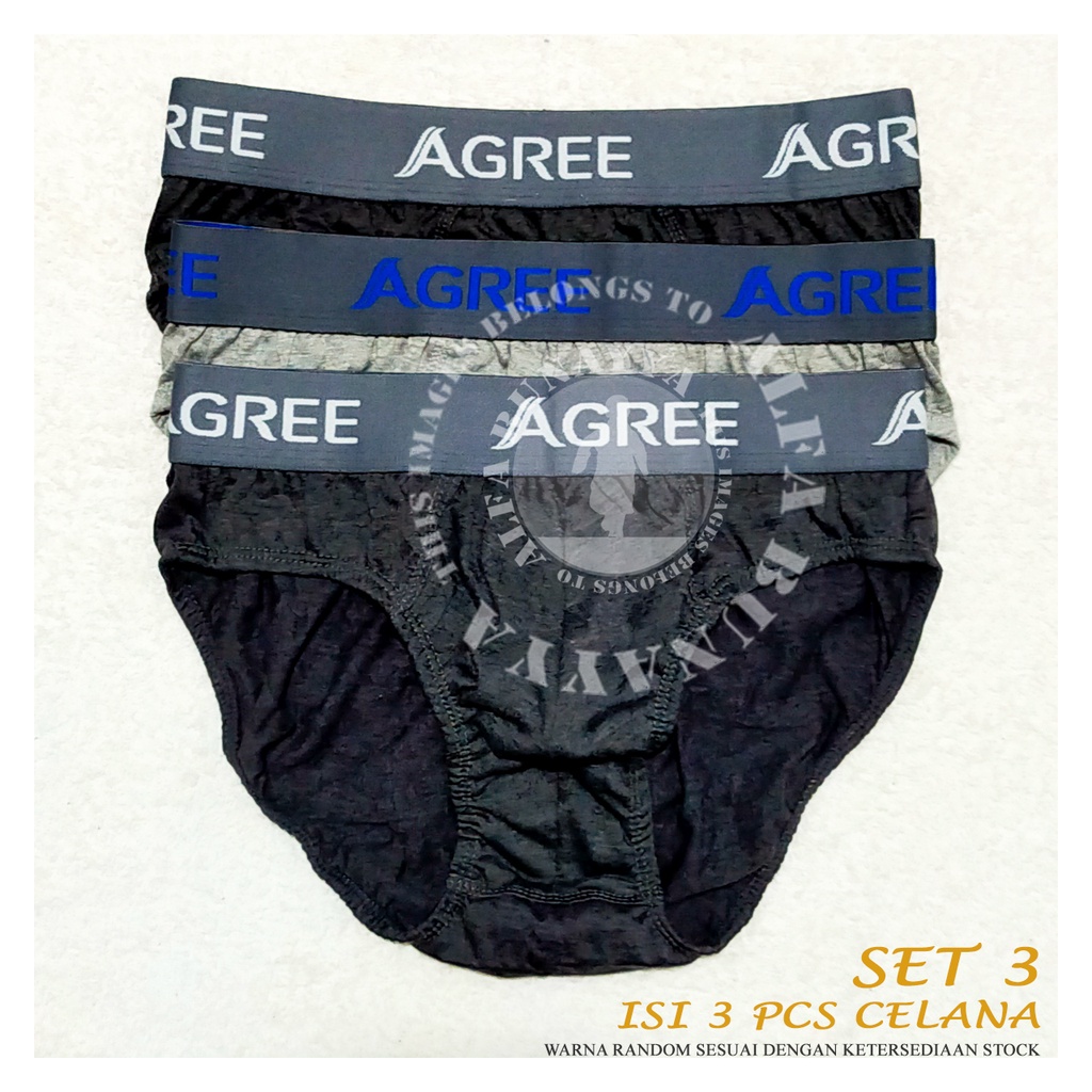 3 Pcs Celana Dalam Pria AGREE SPORT CD Underwear Pakaian Dalam AB23AGS30