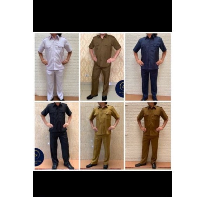 Seragam setelan semi wool pemda PNS,safan pemda pria baju seragam