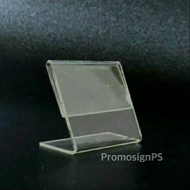 

Acrylic Tempat Harga / Acrylic Papan Nama / Ukuran 9cm x 4cm x Tinggi 6cm / Tent Card Acrylic