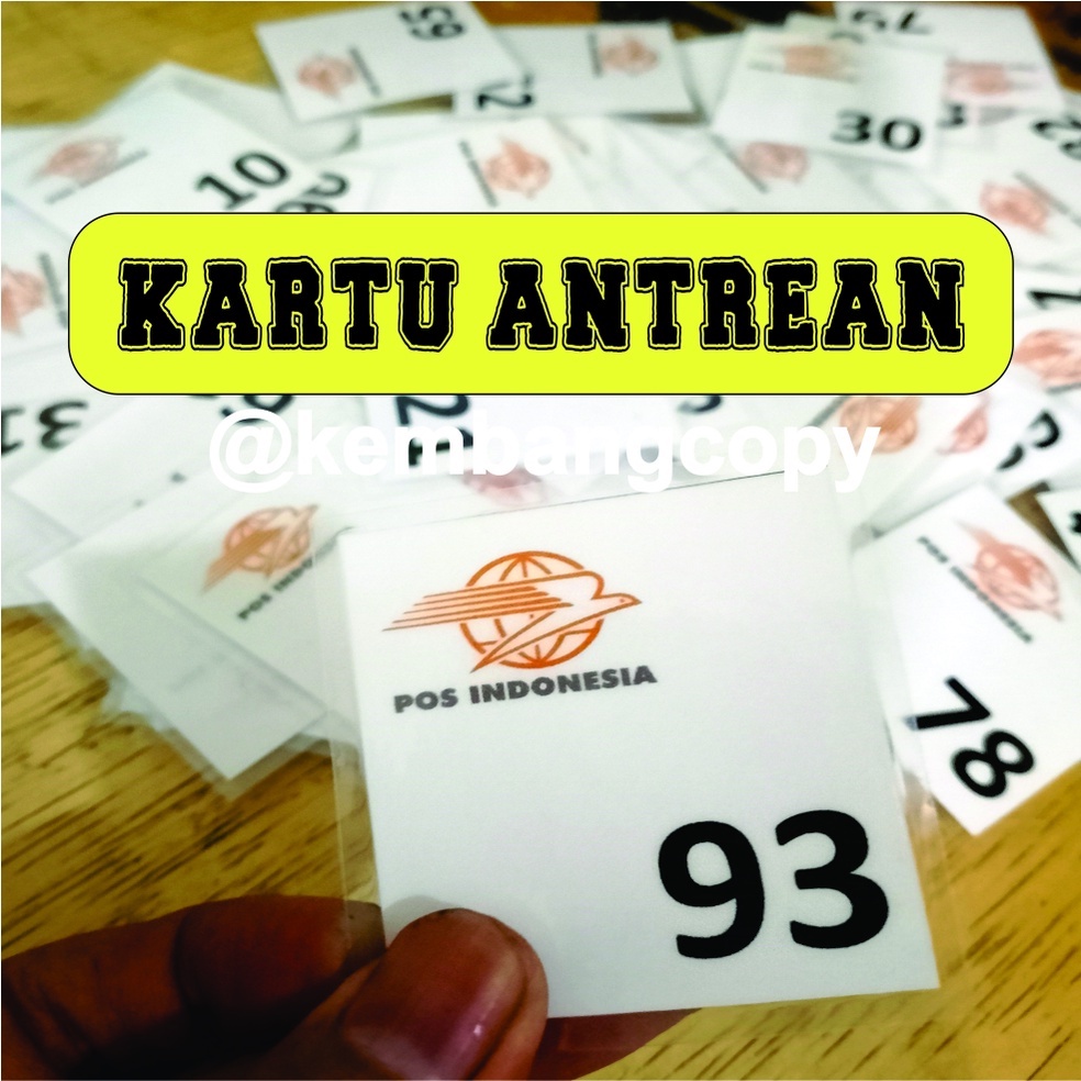 

Cetak Nomor Antrian Custom PREMIUM + FREE Laminasi ANTI AIR