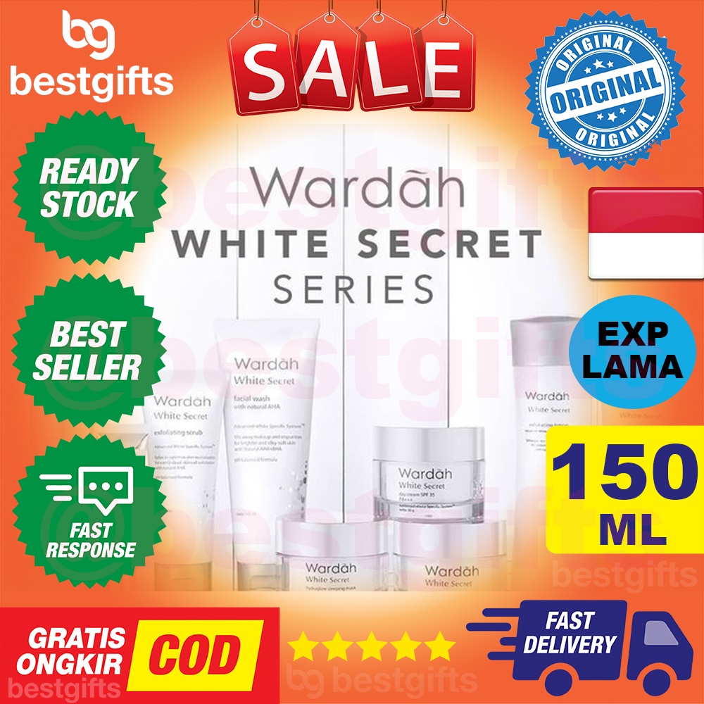 WARDAH CRYSTAL WHITE SECRET EXFOLIATING TONER EKSFOLIASI TONER WITH AHA + PHA MENCERAHKAN MELEMBABKAN KULIT WAJAH 125 ML