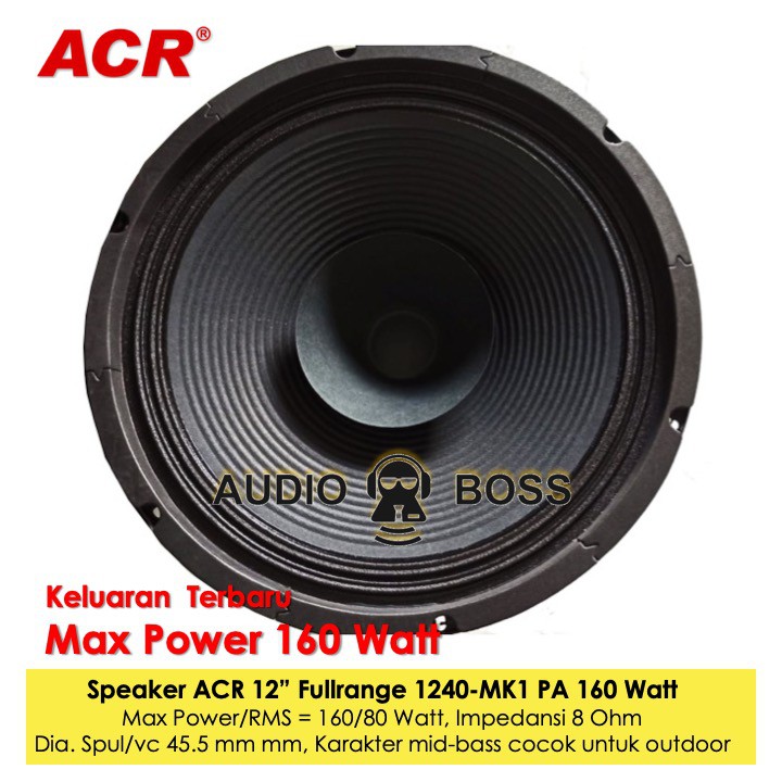 Speaker 12 Inch Acr 1240 Pa Classic Speaker Acr 1240 12 Inch Pa Klasik Clasic Full Range Shopee Indonesia