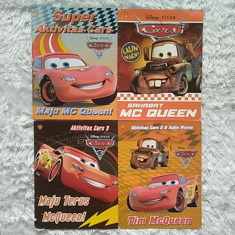 Buku Aktivitas Cars - Maju MC Queen - Sahabat MC Queen - Maju Terus MC Queen - Tim MC Queen