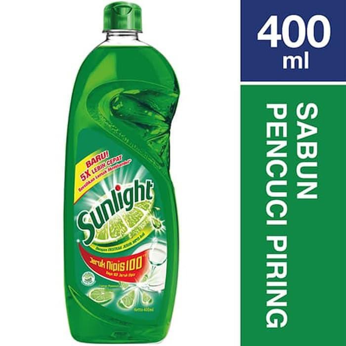 Sunlight Sabun Cuci Piring Jeruk Nipis  400ml Botol (2pcs)