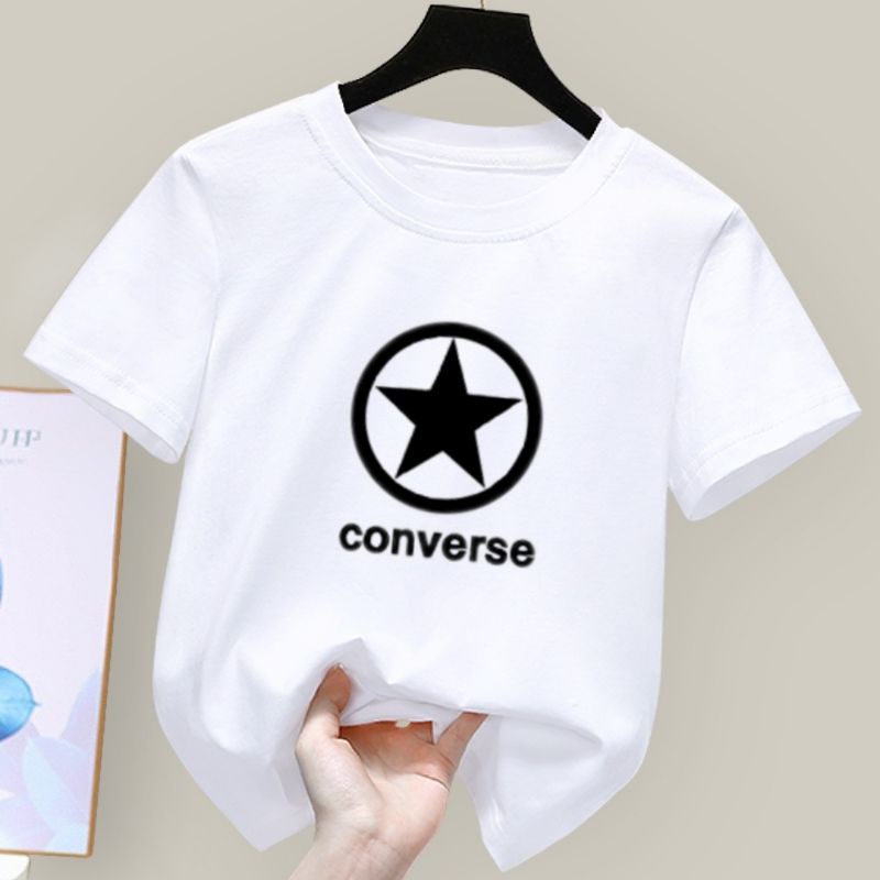 Kaos Anak Unisex Convers Star Baju Oblong Anak Atasan Anak Untuk Usia 2 Sampai 10 Tahun