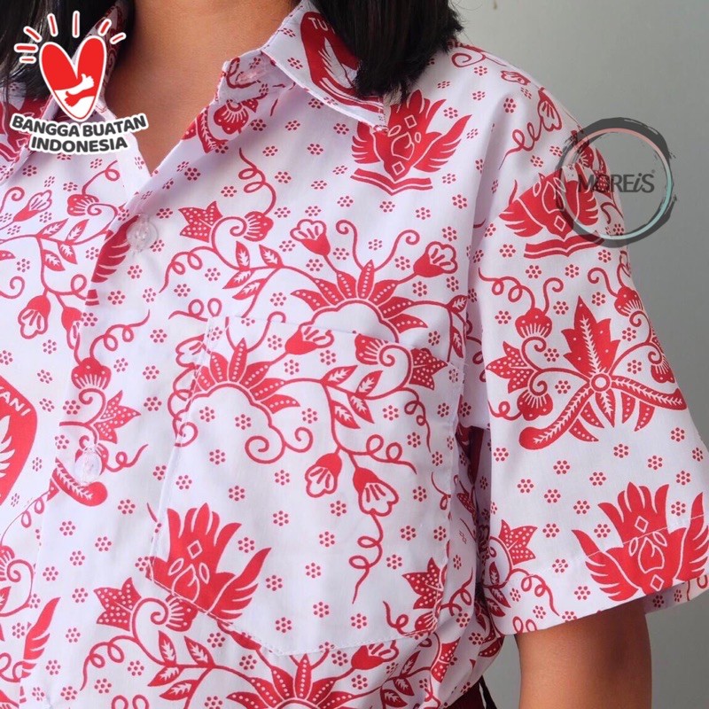 Seragam Batik Tutwuri SD Pendek Perempuan