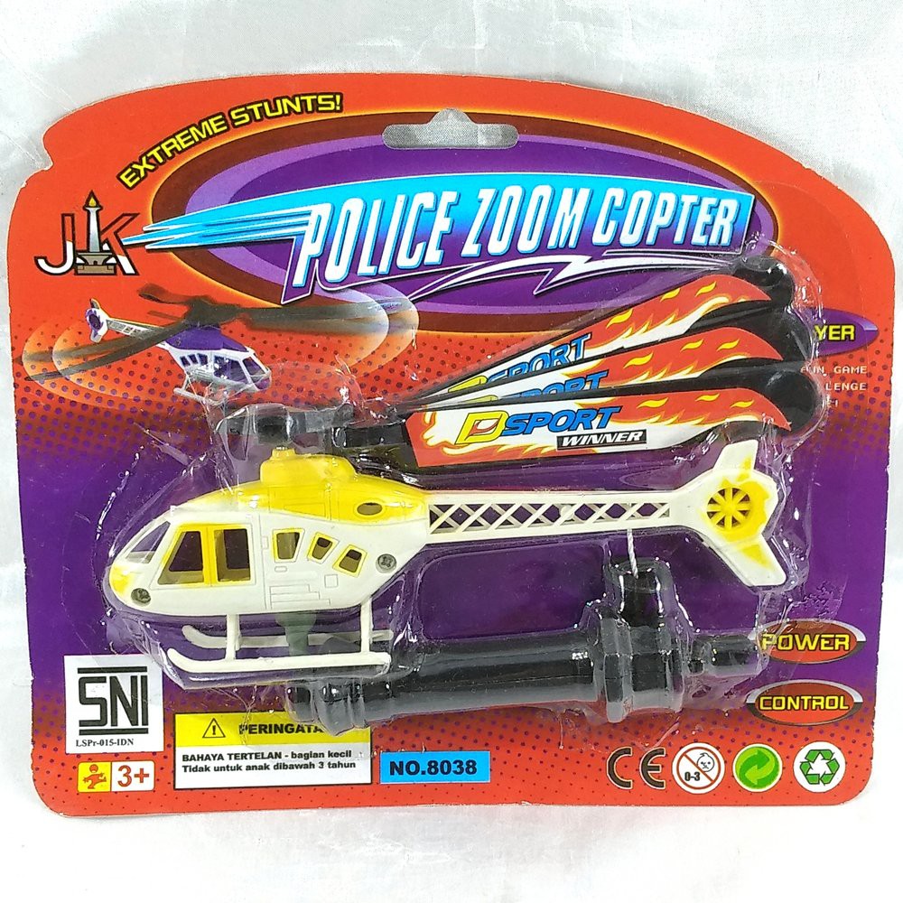 Helicopter Police Zoom Copter Mainan Anak - OTN 1041