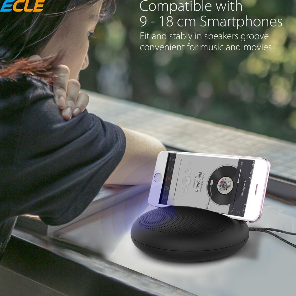 Diskon Ngetrends (NEW) ECLE Original Bluetooth Speaker Portable Magnetic Circular Holder HP