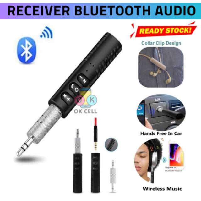 Receiver Audio Bluetooth 4.2-Wireless Music Stereo Jack 3.5 Mm Sambungan Musik Blutut Original