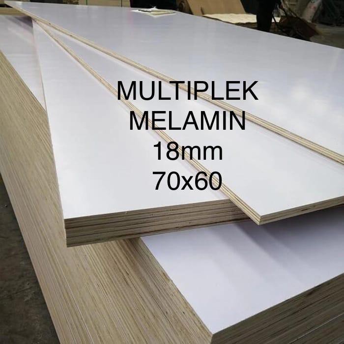 Triplek / Multiplek melamin putih 18mm (70x60)cm, melaminto plywood, white melaminto