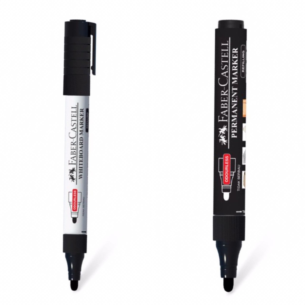 

[FABER CASTELL] Spidol White Board Marker / Permanent Marker (Tinta Hitam)