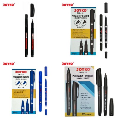 ( Ecer ) JOYKO - SPIDOL PERMANEN BLACK BLUE - PERMANENT MARKER PM -20 26 32 31 33