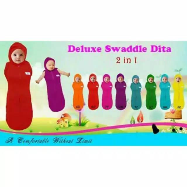 SNI TERMURAH Dita Moons Care Bedong Deluxe Swaddle 2in1 Bedong tangan bisa keluar