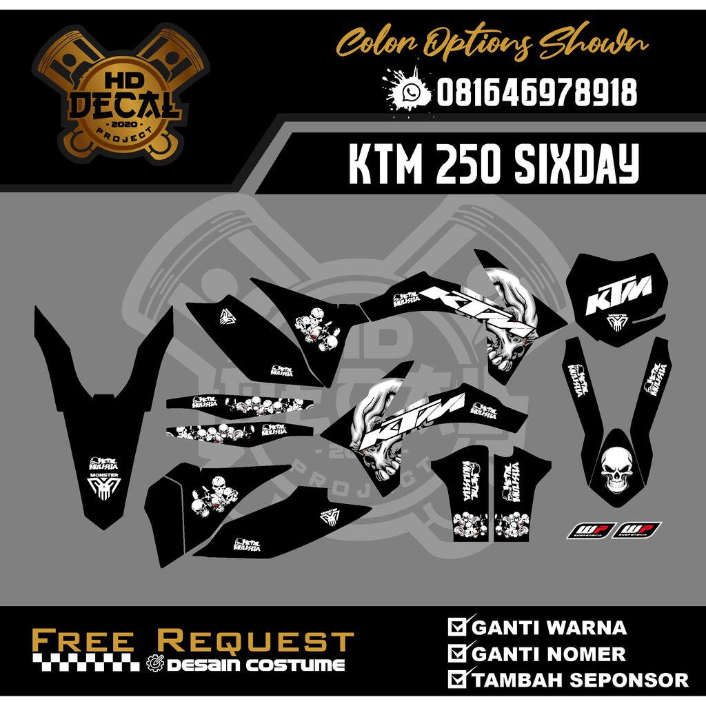 DECAL KTM 250 SIXDAY DECAL SIXDAY STRIPING KTM 250 STRIPING SIXDAY 03