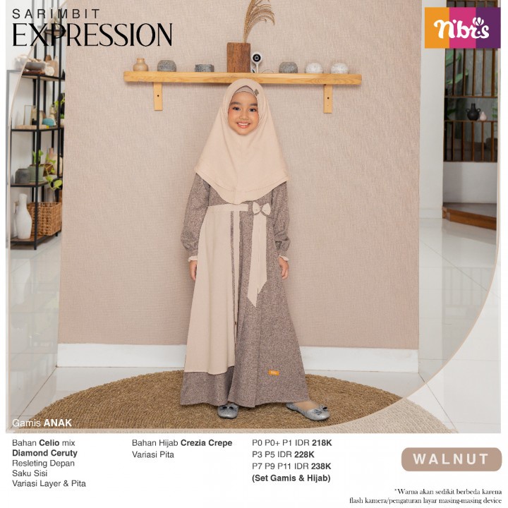 Sarimbit Nibras EXPRESSION Walnut / Couple Terbaru 2022 / Fashion Muslim