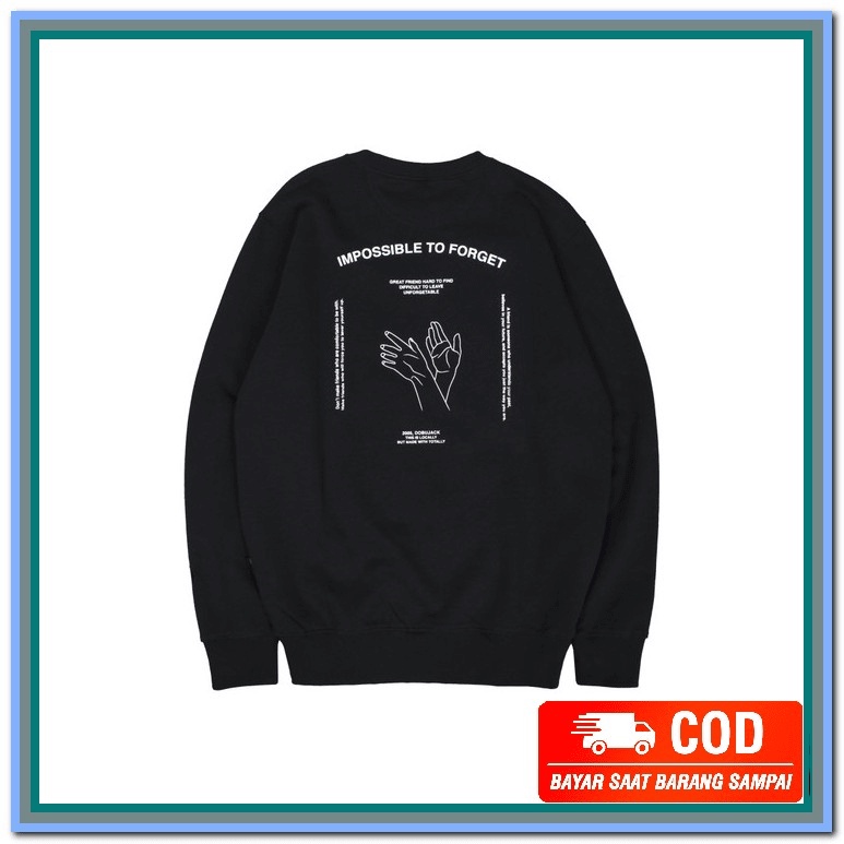 ☈ Crewneck Pria Dickies Logo Bordir Murah Distro Cn Premium Ik47  GF519 Dobujack Sweater Impossible