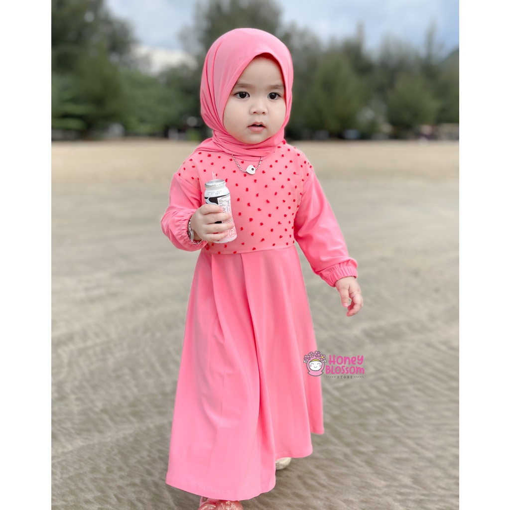 HONEYBLOSSOM gamis bayi cantik alesha / gamis bayi perempuan 6 12 bulan