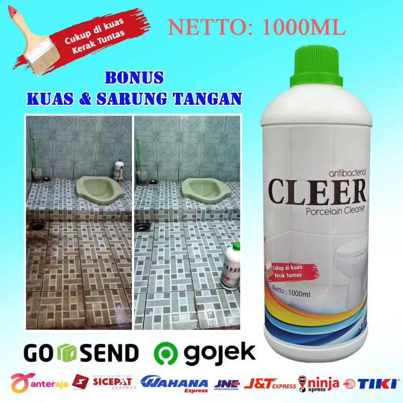 Pembersih Kerak Keramik Super Ampuh Hanya Di Kuas Kerak Tuntas Cleer 1000ml