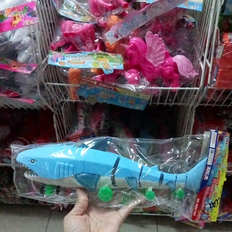 66 - 005194 - Mainan Ikan Hiu bisa gerak jalan bunyi musik baby Shark dan Lampu 66-005194