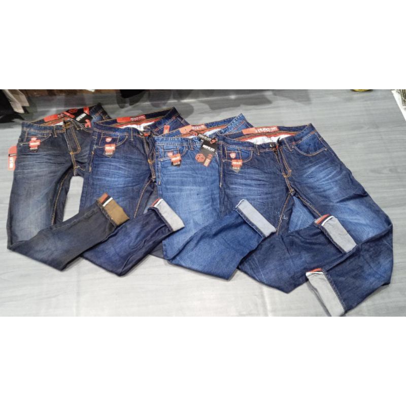 celana panjang jeans reguler hugo glass original no street/tidak mellar