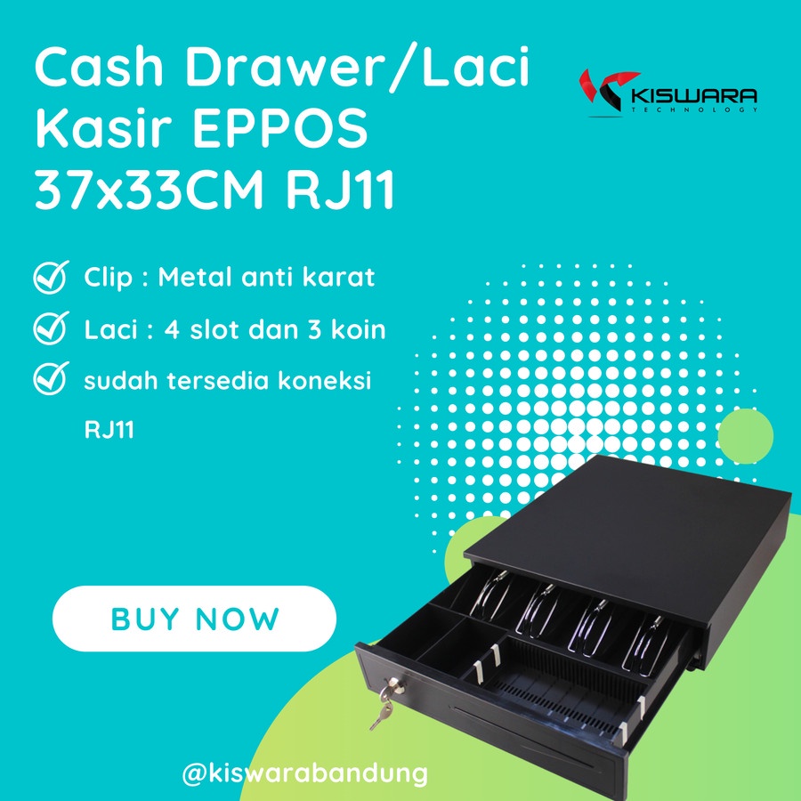 TERMURAH Cash drawer/Laci uang/Laci kasir 37x33CM 4K3C RJ11