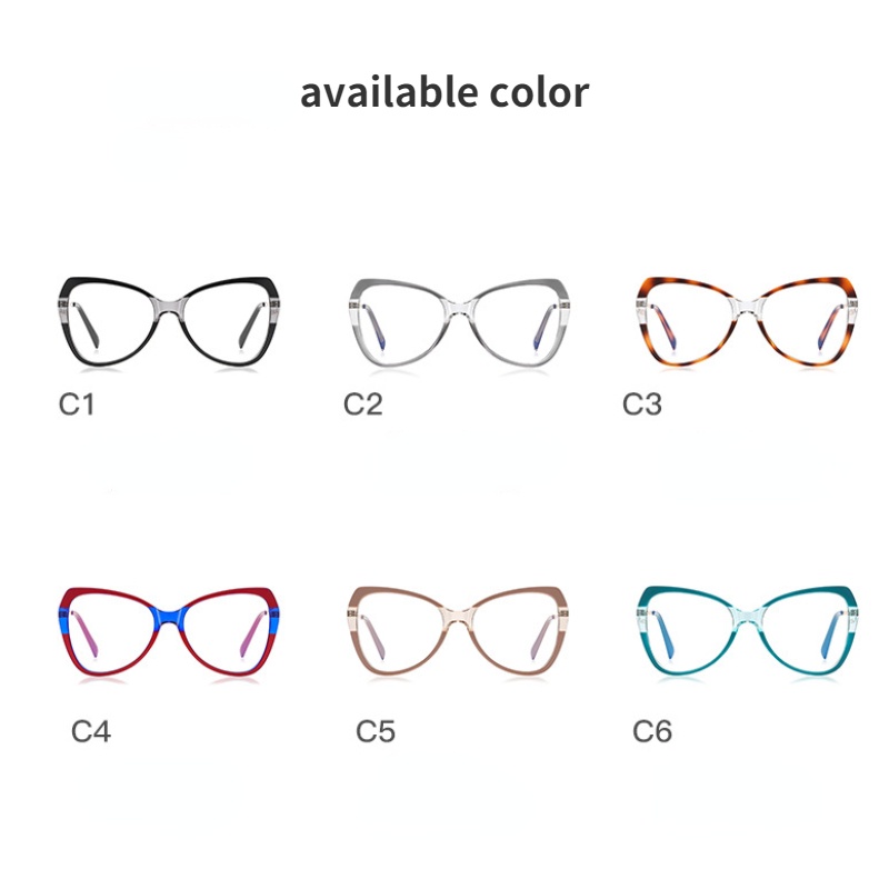 Kacamata Anti Blue Light Model Butterfly Frame Metal Gaya Barat TR90 Untuk Wanita