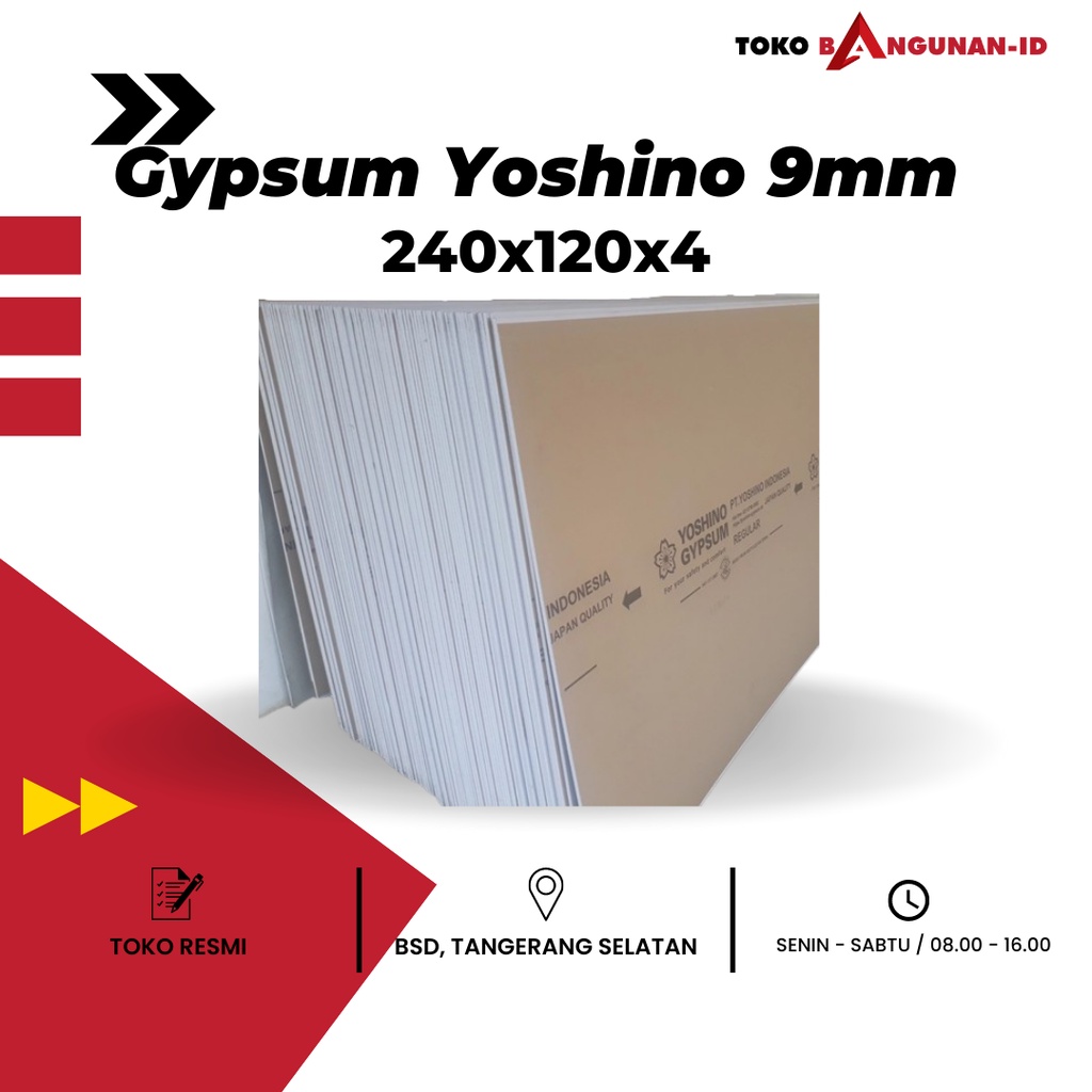 Yoshino Gypsum Plafon Dinding 9mm