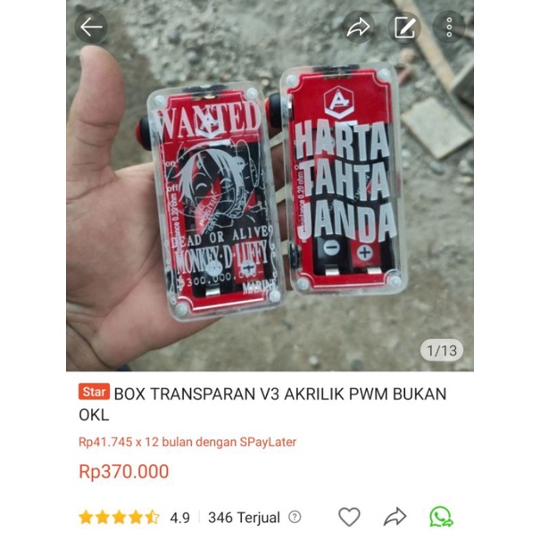 BOXmod TRANSPARAN V3 AKRILIK PWM BUKAN OKL