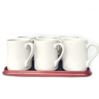 Mug White Mug Putih  Polos  Gelas Keramik  Putih  6 Pcs 